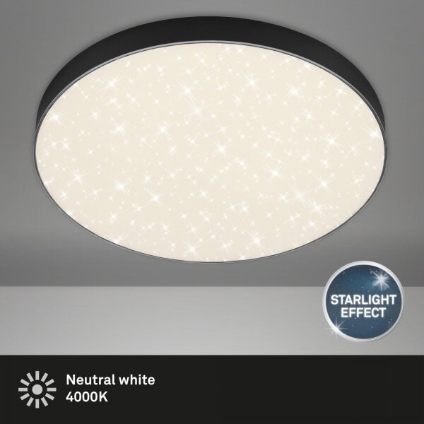 Briloner 7075-415 - LED Stropné svietidlo STAR SKY LED/24,5W/230V pr. 38 cm čierna