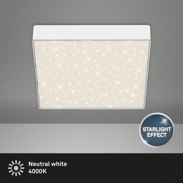 Briloner 7077-416 - LED Stropné svietidlo STAR SKY LED/16W/230V 21x21 cm biela