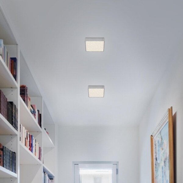 Briloner 7076-414 -LED Stropné svietidlo STAR SKY LED/11W/230V 15x15 cm strieborná
