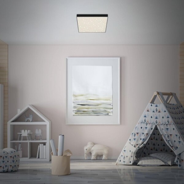 Briloner 7078-415 - LED Stropné svietidlo STAR SKY LED/21W/230V 28x28 cm čierna