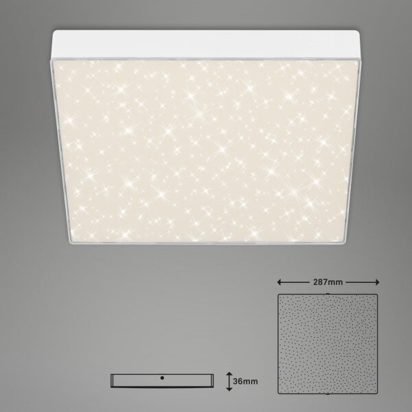 Briloner 7078-416 - LED Stropné svietidlo STAR SKY LED/21W/230V 28x28 cm biela