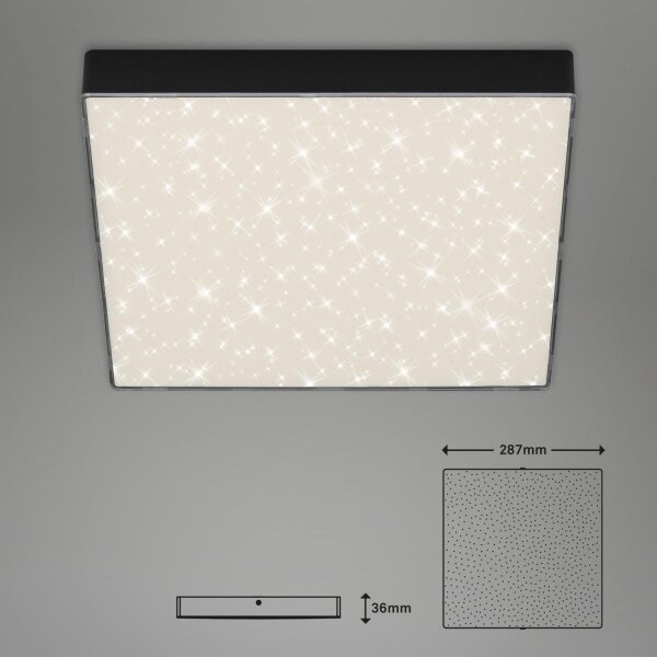 Briloner 7078-415 - LED Stropné svietidlo STAR SKY LED/21W/230V 28x28 cm čierna
