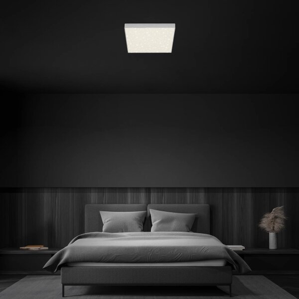 Briloner 7078-414 - LED Stropné svietidlo STAR SKY LED/21W/230V 28x28 cm strieborná