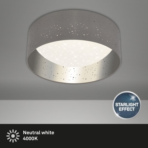 Briloner 3482014 - LED Stropné svietidlo STARRY LED/12W/230V šedá/strieborná