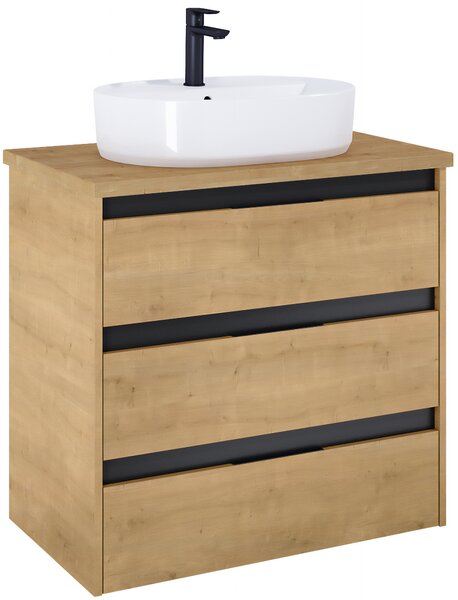 Roca Alpine skrinka s pracovnou doskou 46x79x74 cm závesné pod umývadlo dub A852045464