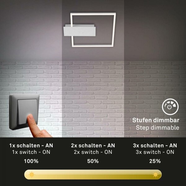 Briloner 3544-018 - LED Stmievateľné stropné svietidlo NICO LED/12W/230V chróm