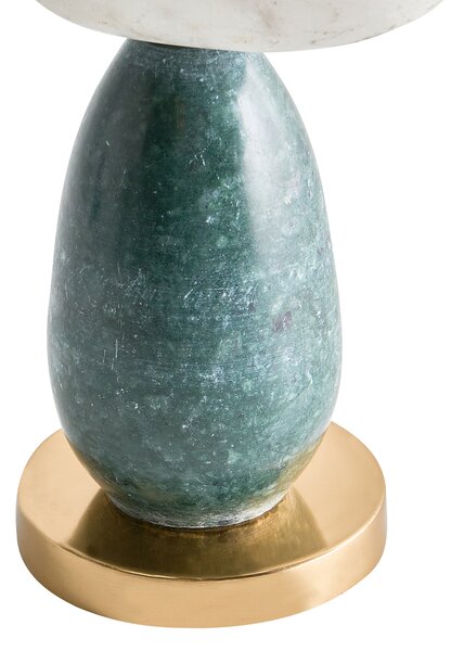Svietnik viacfarebný mramorový kov oceľ 34 cm bytové dekorácie obývacia izba jedáleň spálňa