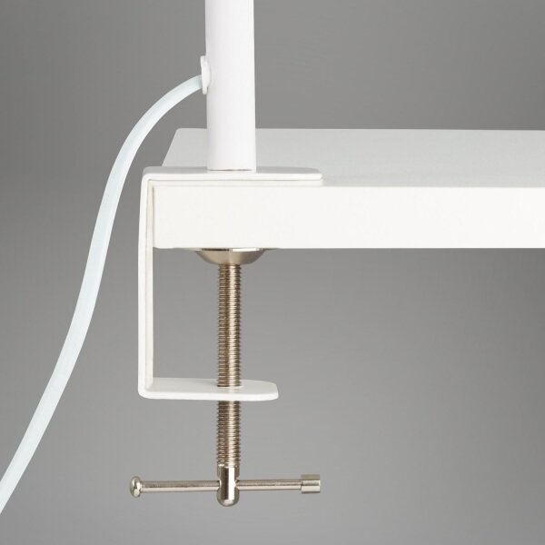 Brilo - LED Flexibilná stolná lampa s klipom TRASNA LED/7,5W/230V biela