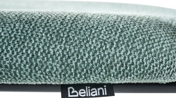 Sada 4 jedálenských stoličiek zelený polyester čierne železné nohy ochranné podložky moderný minimalistický dizajn jedáleň