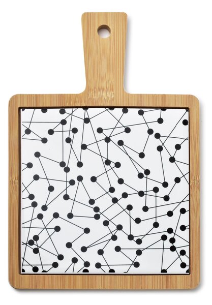 Mondex Servírovacia doska MODERN KITCHEN 17x25 cm hnedá/biela