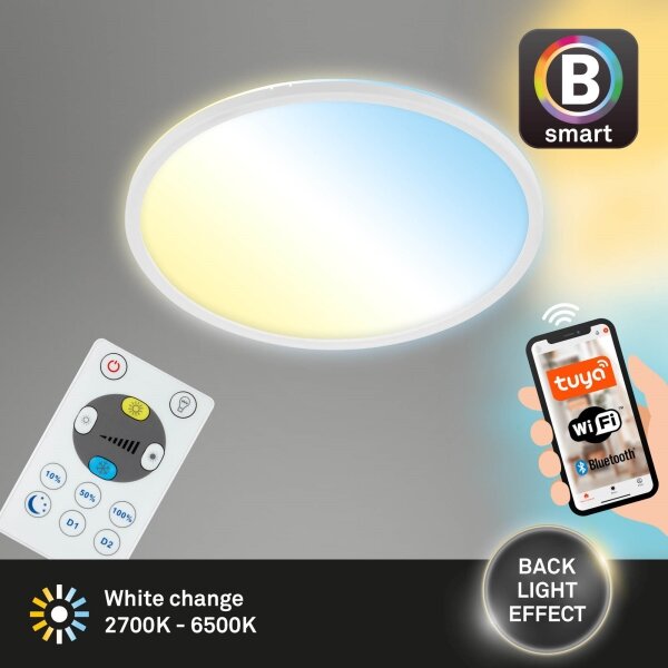 Brilo - LED Stmievateľné stropné svietidlo SLIM LED/22W/230V Wi-Fi Tuya + DO