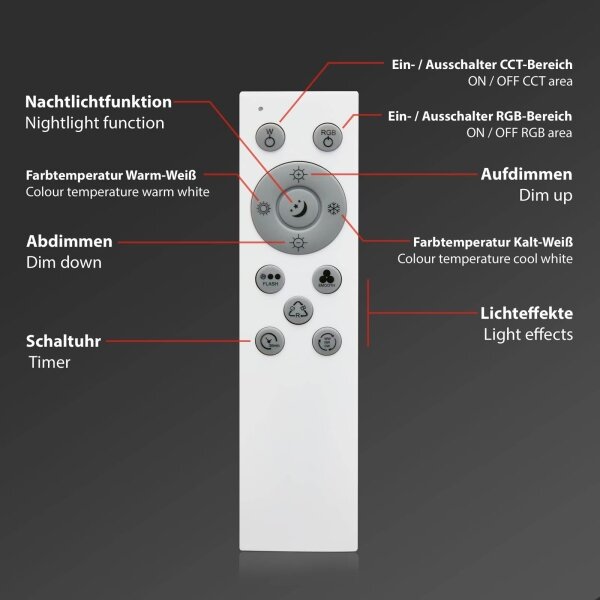 Brilo -LED RGB Stmievateľné stropné svietidlo CENTRO LED/24W/230V Wi-Fi Tuya + DO
