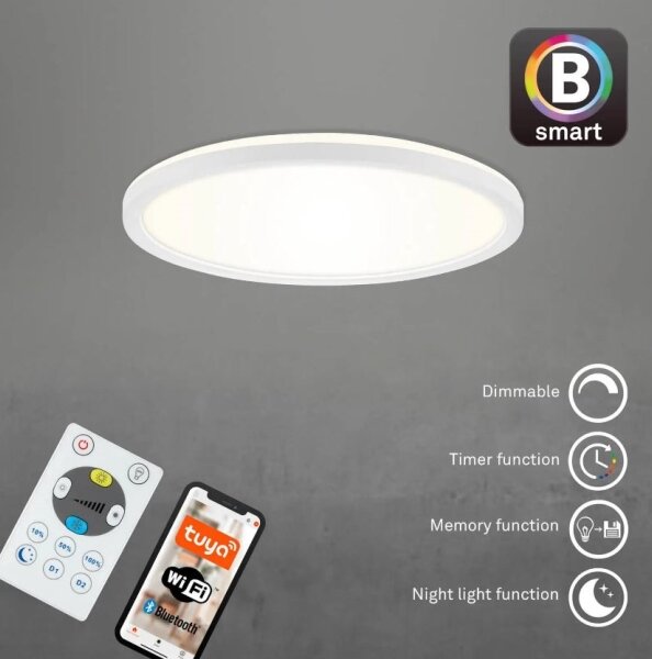 Briloner 7058-016 - LED Stmievateľné svietidlo SLIM LED/18W/230V Wi-Fi Tuya + DO