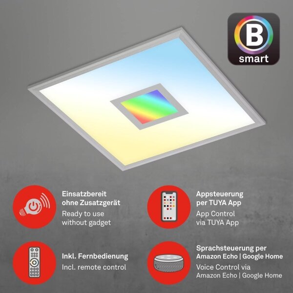 Brilo -LED RGB Stmievateľné stropné svietidlo CENTRO LED/24W/230V Wi-Fi Tuya + DO