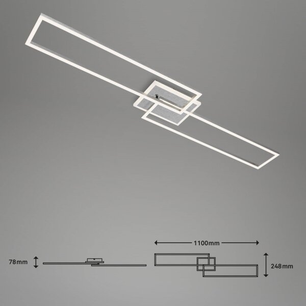 Brilo - LED Stmievateľný prisadený luster FRAME 2xLED/20W/230V Wi-Fi Tuya + DO