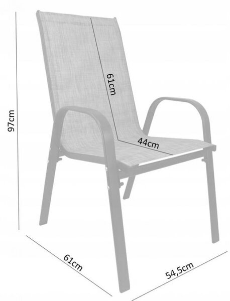 Garden Line Set záhradného nábytku Gota čierny