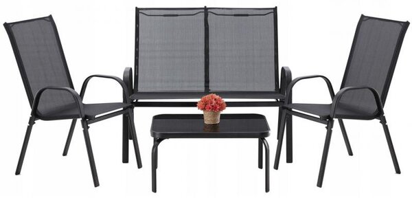 Garden Line Set záhradného nábytku Gota čierny