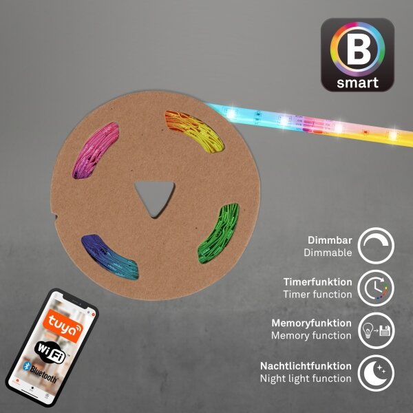 Brilo - LED RGBW Stmievateľný pásik 6,5m LED/18W/230V Wi-Fi Tuya + DO