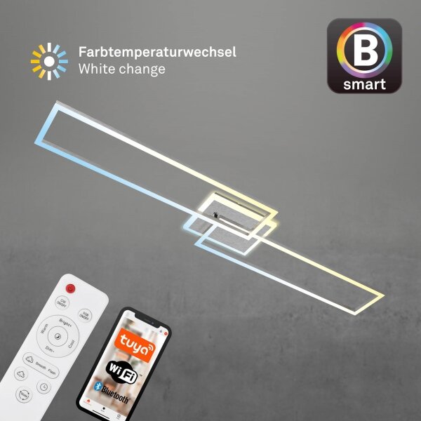 Brilo - LED Stmievateľný prisadený luster FRAME 2xLED/20W/230V Wi-Fi Tuya + DO