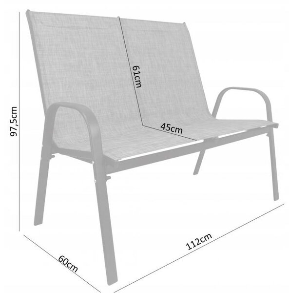 Garden Line Set záhradného nábytku Gota čierny