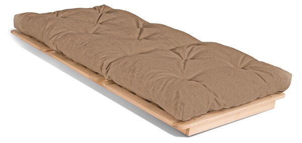 MarLiving Skladací futonové kreslo LAYTI 02 90 cm z masívu/béžové