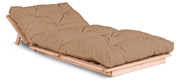 MarLiving Skladací futonové kreslo LAYTI 02 90 cm z masívu/béžové