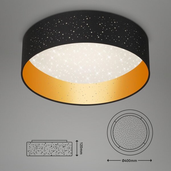 Briloner 3882-015 - LED Stropné svietidlo MAILA STARRY LED/18W/230V čierna/zlatá
