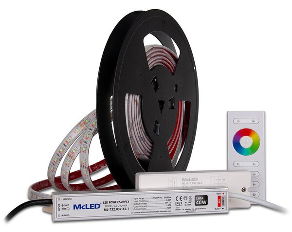 McLED RGB LED zostava do sauny 3 m – 24 V / 45 W
