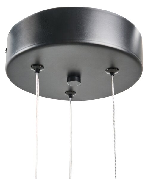 LED závesná lampa čierna kovová na strop dizajnové osvetlenie moderný štýl obývačka jedáleň