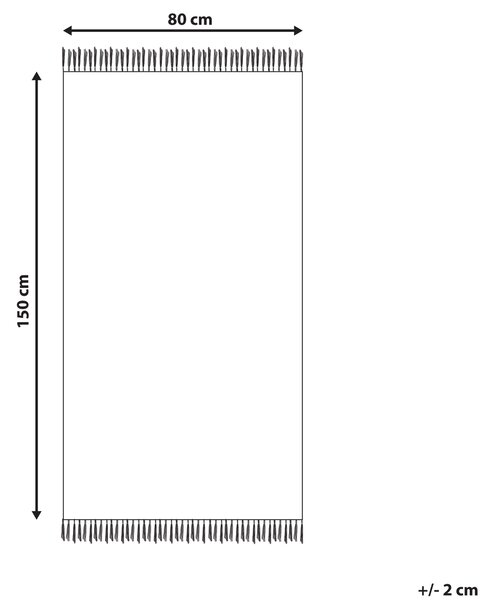 Koberec viacfarebný polyester a bavlna 80 x 150 cm orientálny so strapcami obývacia izba spálňa