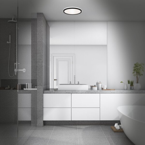 Briloner 3642-415 - LED Kúpeľňové stropné svietidlo SLIM LED/19W/230V IP44 čierna