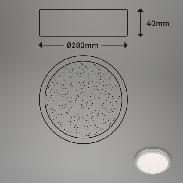 Brilo 3649-014 - LED Kúpeľňové stropné svietidlo RUNA LED/18,5W/230V IP44