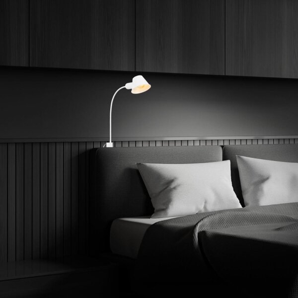 Briloner 2079-016 - Nástenná flexibilná lampa 1xE27/10W/230V biela