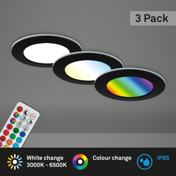 Briloner - SADA 3x LED Stmievateľné kúpeľňové svietidlo LED/4,8W/230V IP65