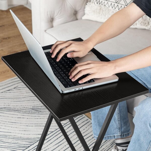 Skladací odkladací stolík Vasagle Abby 48 cm čierny