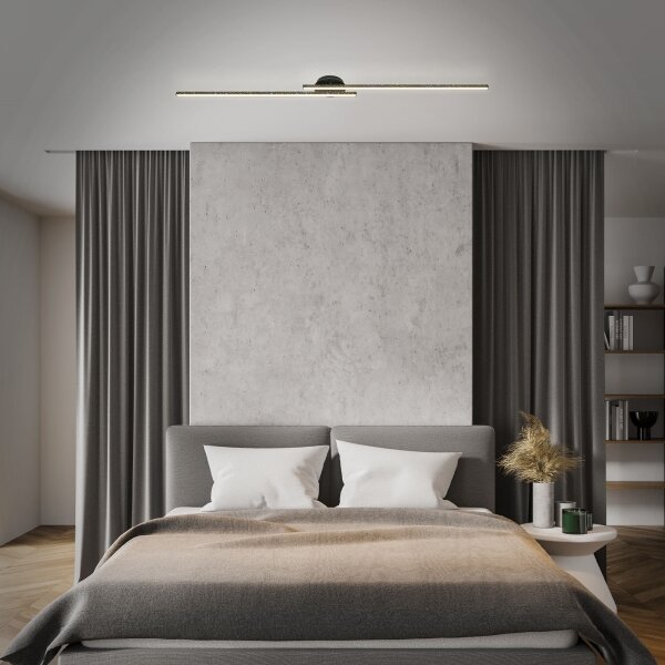 Briloner 3717-025 - LED Prisadený luster REY 2xLED/12W/230V čierna