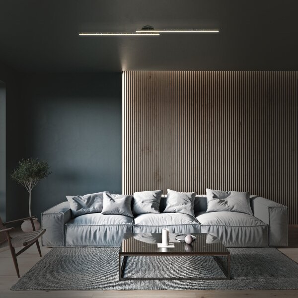 Briloner 3717-025 - LED Prisadený luster REY 2xLED/12W/230V čierna