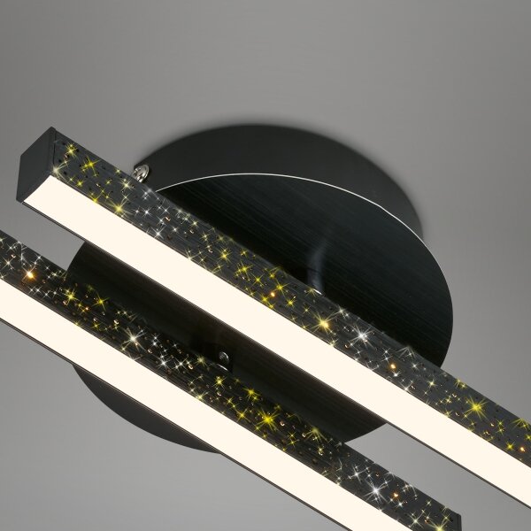 Briloner 3717-025 - LED Prisadený luster REY 2xLED/12W/230V čierna
