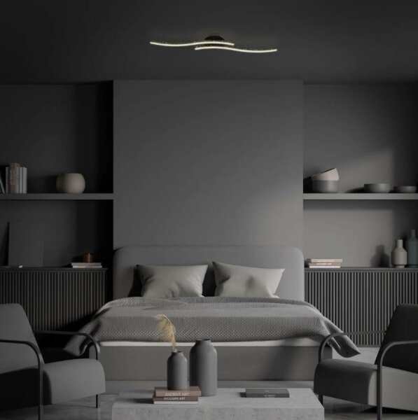 Briloner 3718-025 - LED Prisadený luster REY 2xLED/6W/230V čierna