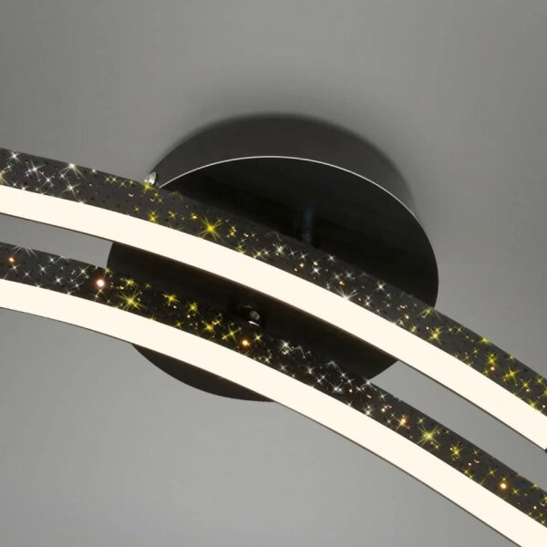 Briloner 3718-025 - LED Prisadený luster REY 2xLED/6W/230V čierna