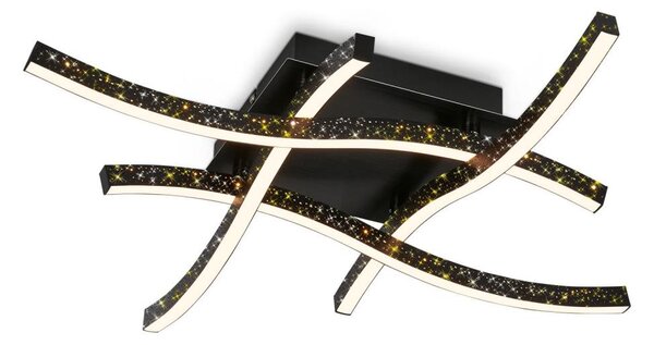 Brilo - LED Prisadený luster REY 4xLED/6W/230V čierna