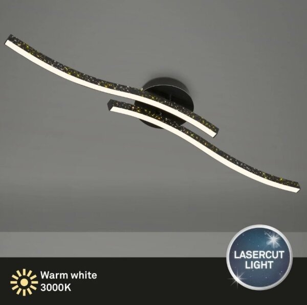 Briloner 3718-025 - LED Prisadený luster REY 2xLED/6W/230V čierna
