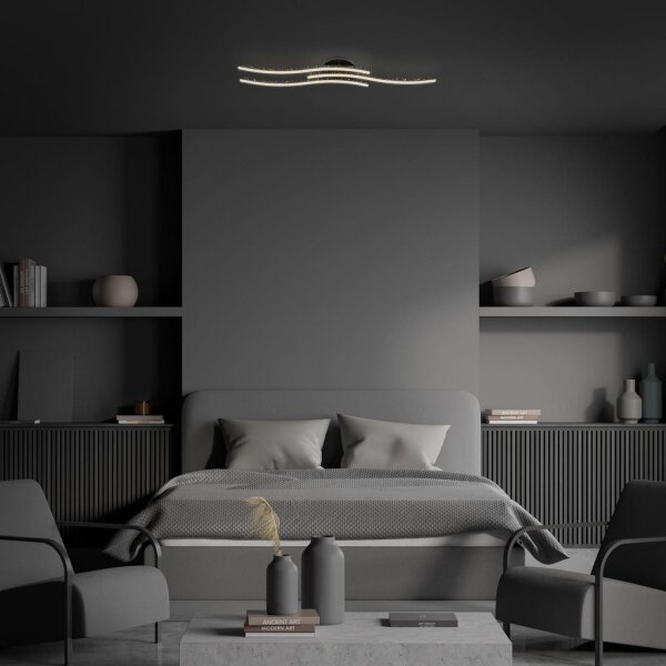 Brilo - LED Stropné svietidlo LED/19W/230V 3000K čierna