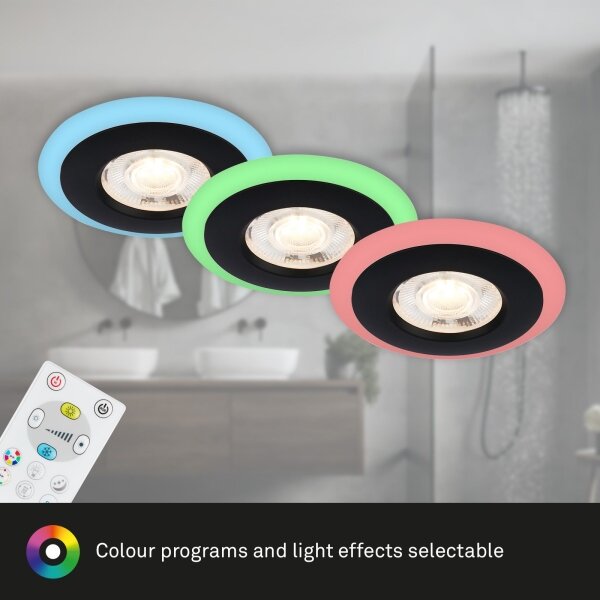 Briloner - SADA 3x LED RGBW Stmievateľné kúpeľňové svietidlo LED/5W/230V IP44+ DO