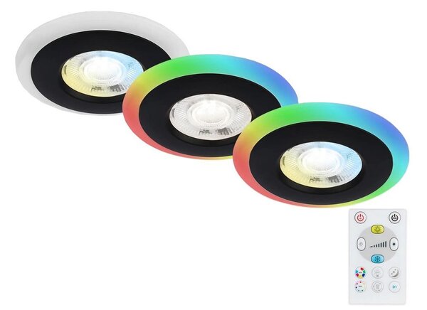 Briloner - SADA 3x LED RGBW Stmievateľné kúpeľňové svietidlo LED/5W/230V IP44+ DO