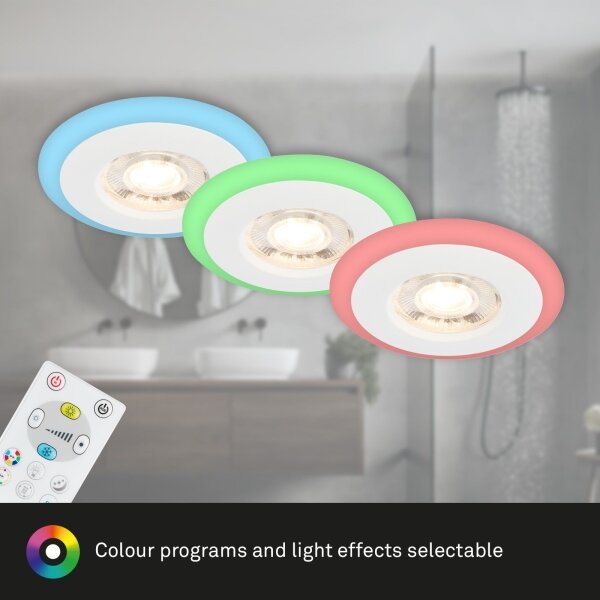 Briloner - SADA 3x LED RGBW Stmievateľné kúpeľňové svietidlo LED/5W/230V IP44+ DO