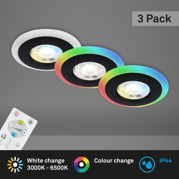 Briloner - SADA 3x LED RGBW Stmievateľné kúpeľňové svietidlo LED/5W/230V IP44+ DO