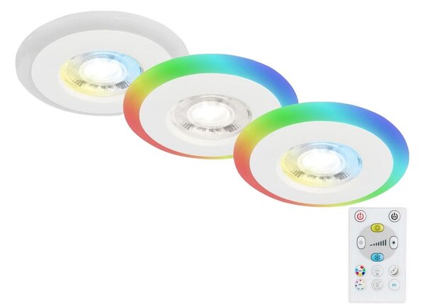 Briloner - SADA 3x LED RGBW Stmievateľné kúpeľňové svietidlo LED/5W/230V IP44+ DO