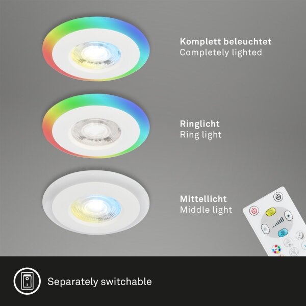 Briloner - SADA 3x LED RGBW Stmievateľné kúpeľňové svietidlo LED/5W/230V IP44+ DO