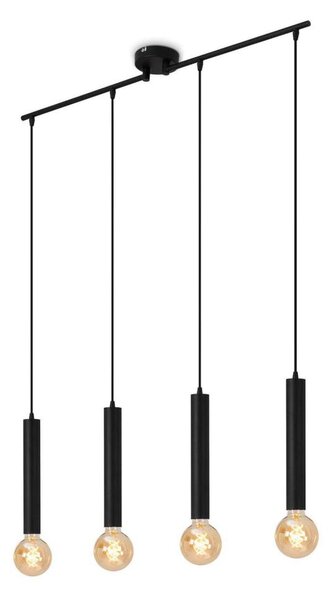 Briloner - Luster na lanku LONGA 4xE27/60W/230V čierna